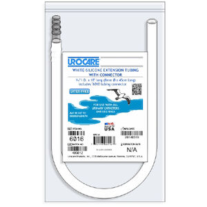 CATH TUBE WHITE RUB CON 18IN 1EA